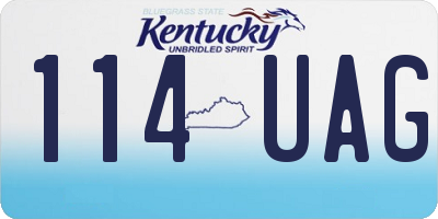 KY license plate 114UAG
