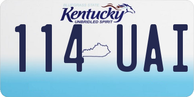 KY license plate 114UAI