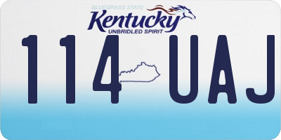 KY license plate 114UAJ