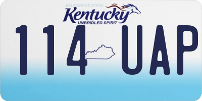 KY license plate 114UAP