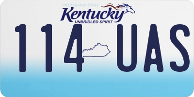 KY license plate 114UAS