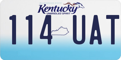 KY license plate 114UAT