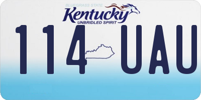 KY license plate 114UAU