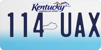 KY license plate 114UAX