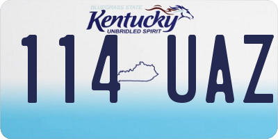 KY license plate 114UAZ