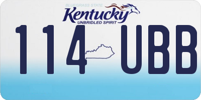 KY license plate 114UBB