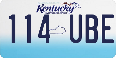 KY license plate 114UBE