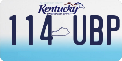KY license plate 114UBP