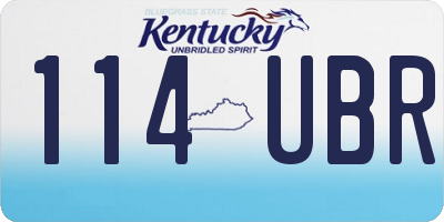 KY license plate 114UBR