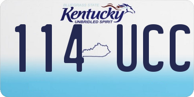 KY license plate 114UCC