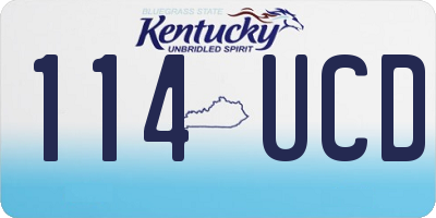 KY license plate 114UCD