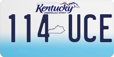 KY license plate 114UCE
