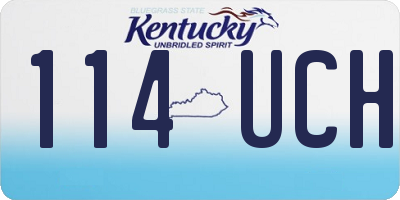 KY license plate 114UCH