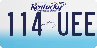KY license plate 114UEE