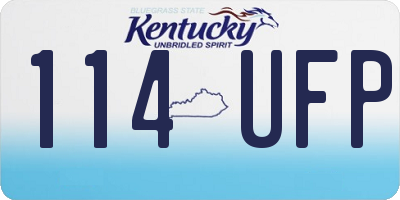 KY license plate 114UFP