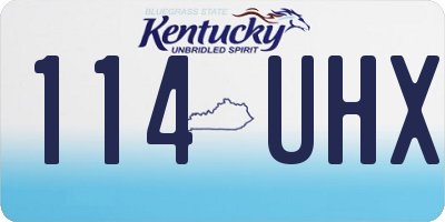 KY license plate 114UHX
