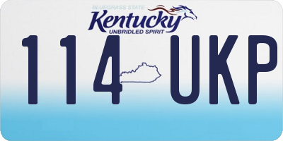 KY license plate 114UKP
