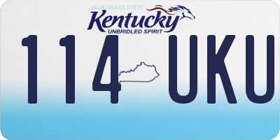 KY license plate 114UKU