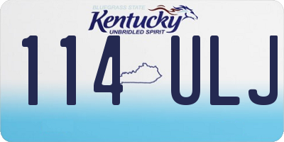 KY license plate 114ULJ