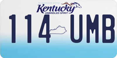 KY license plate 114UMB