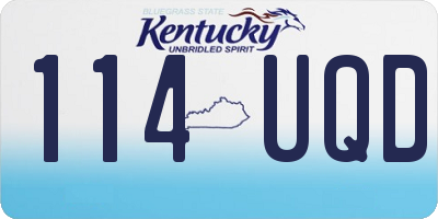 KY license plate 114UQD