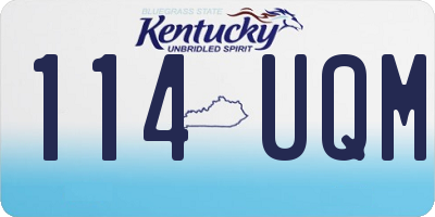 KY license plate 114UQM