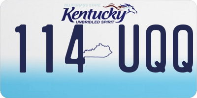 KY license plate 114UQQ
