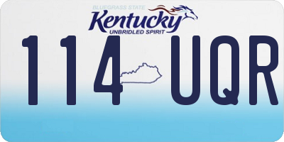 KY license plate 114UQR