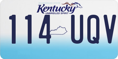 KY license plate 114UQV