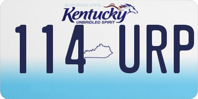 KY license plate 114URP