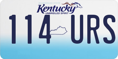 KY license plate 114URS