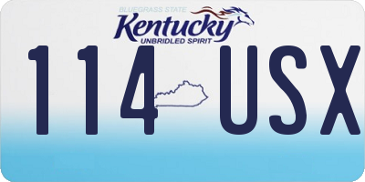 KY license plate 114USX