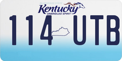 KY license plate 114UTB
