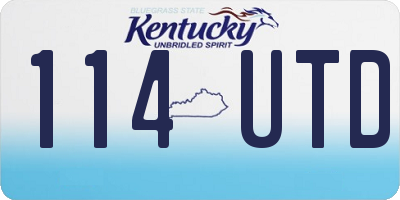 KY license plate 114UTD