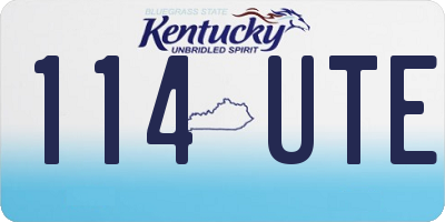 KY license plate 114UTE