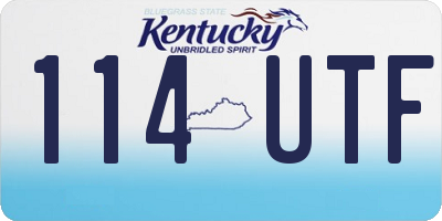 KY license plate 114UTF