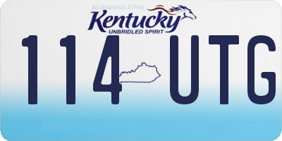 KY license plate 114UTG