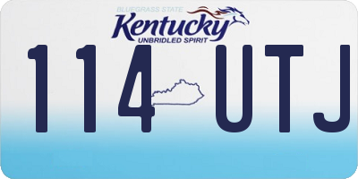 KY license plate 114UTJ