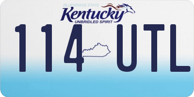 KY license plate 114UTL