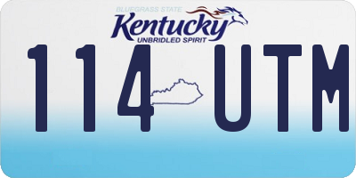 KY license plate 114UTM
