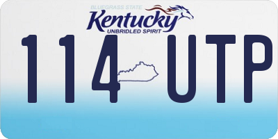 KY license plate 114UTP