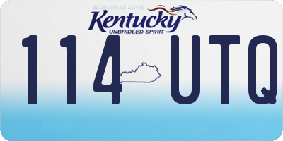 KY license plate 114UTQ