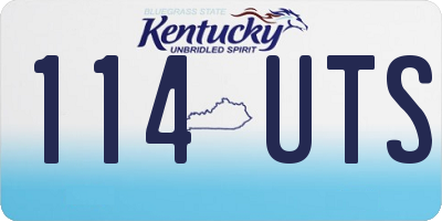 KY license plate 114UTS