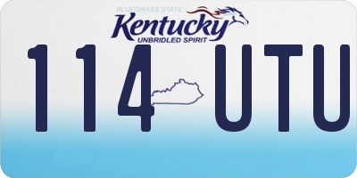KY license plate 114UTU