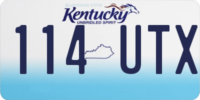 KY license plate 114UTX