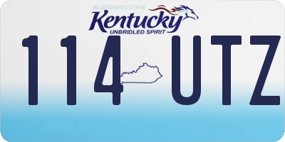 KY license plate 114UTZ