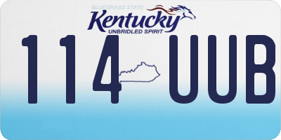 KY license plate 114UUB