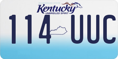 KY license plate 114UUC