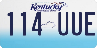 KY license plate 114UUE