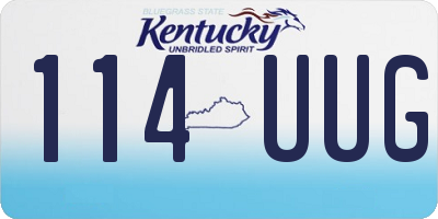 KY license plate 114UUG
